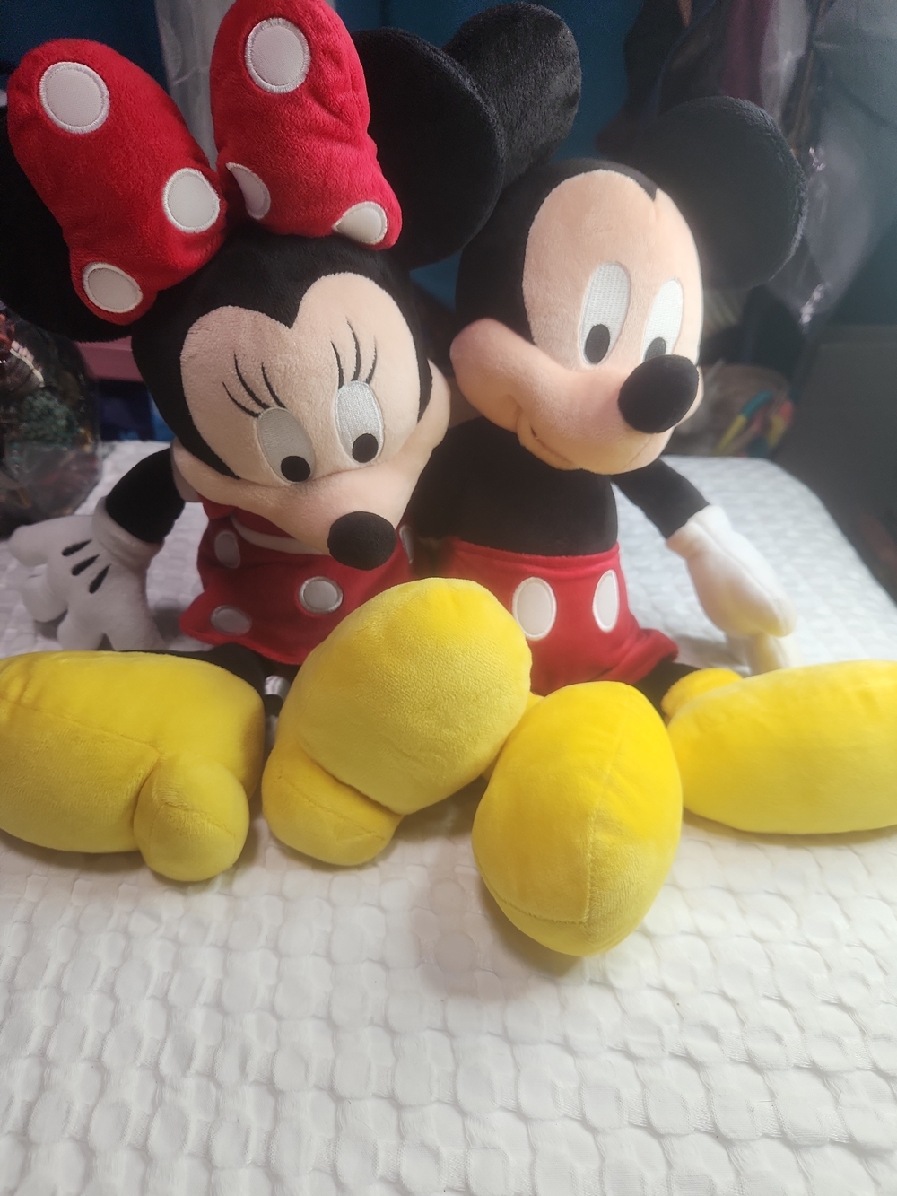 Disney 18" Mickey and Minnie Plush Pair - Black, Red & Yellow